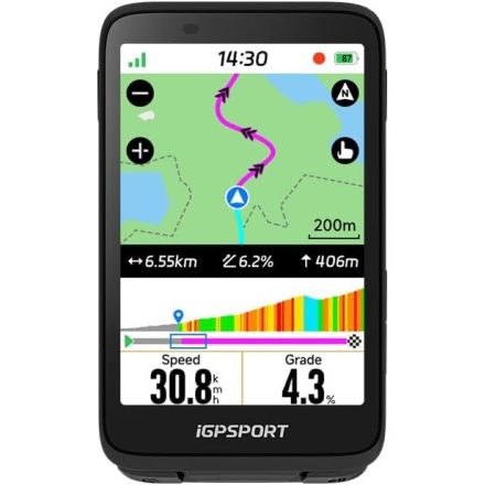 Computer iGPSPORT BiNavi fekete ajándék M80 adapter és védőfólia