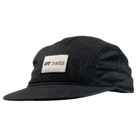Sapka DT Swiss 5 panel fekete szürke logo