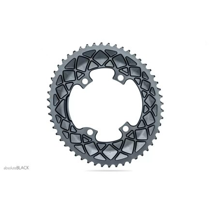 Lánckerék aB Országúti OVAL 110BCD asszim Shimano 9100/8000 4 lyukas szürke 52T