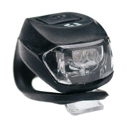 Lámpa BIKEFUN PIXIE első fekete 2 fehér LED 2 funkció, szilikon, fekete - JY-267F-2B-BLAC
