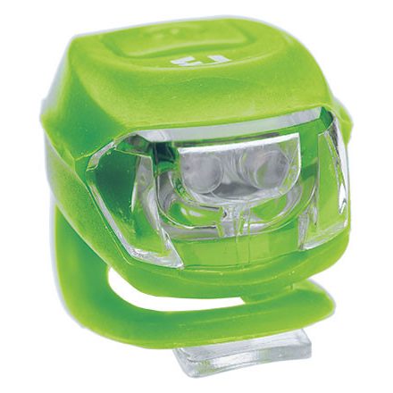 Lámpa BIKEFUN PIXIE hátsó 2 piros LED 2 funkció, szilikon, zöld - JY-267T-2B-G