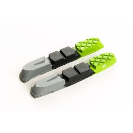   Fékbetét BIKEFUN MTB 72 mm menetes cartridge, zöld/fekete/szürke csak gumi - MTB-955VCR
