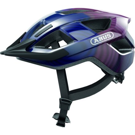 ABUS kerékpáros városi sisak Aduro 3.0 LED, In-Mold, purple waves S (51-55 cm)
