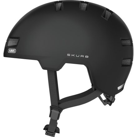 ABUS kerékpáros városi sisak Skurb, ABS, velvet black, L (58-61 cm)