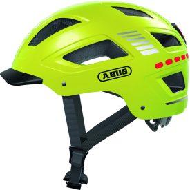   ABUS kerékpáros városi sisak Hyban 2.0 LED, ABS, signal yellow, XL (58-63 cm)