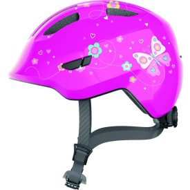   ABUS kerékpáros gyerek sisak Smiley 3.0, In-Mold, pink butterfly, M (50-55 cm)