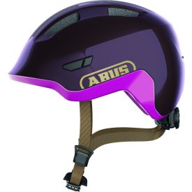   ABUS kerékpáros gyerek sisak Smiley 3.0 ACE LED, In-Mold, royal purple, M (50-55 cm)