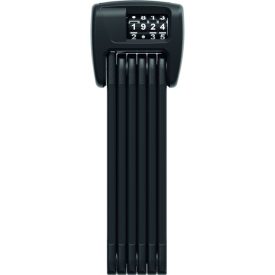   ABUS hajtogatható lakat számzárral BORDO LED 6000C/90, SH tartóval, fekete