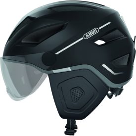  ABUS kerékpáros városi sisak Pedelec 2.0 ACE, In-Mold, beépített átlátszó szemüveggel, velvet black, M (52-57 cm)
