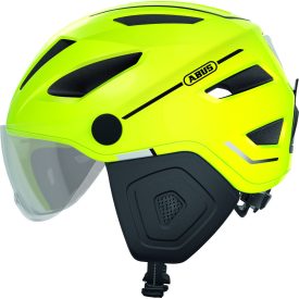   ABUS kerékpáros városi sisak Pedelec 2.0 ACE, In-Mold, beépített átlátszó szemüveggel, signal yellow, L (56-62 cm)