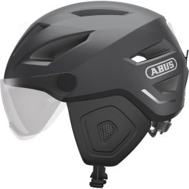   ABUS kerékpáros városi sisak Pedelec 2.0 ACE, In-Mold, beépített átlátszó szemüveggel, titan, L (56-62 cm)
