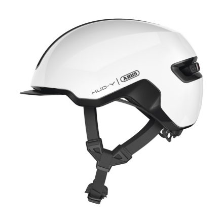 ABUS kerékpáros városi sisak Hud-Y, In-Mold, shiny white, S (51-55 cm)