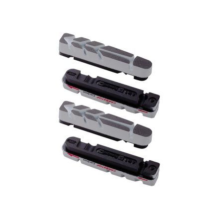 BBB Cycling kerékpáros fékbetét BBS-29 CarbStop, karbon felnikhez, 4az1-ben kompatibilis, Shimano, Shimano direct mount, SRAM, Campagnolo, három fázisú, szürke