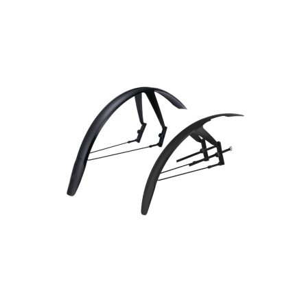 BBB Cycling kerékpáros sárvédő szett BFD-66S DiscGuard Plus, 28/29", gyorskioldós, Gravel kompatibilis, fekete