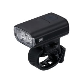   BBB Cycling kerékpáros első lámpa BLS-261 NanoStrike 500, 500 lumen, 5 mód, USB-C tölthető akku, gumis felfogatás, visszajelzővel