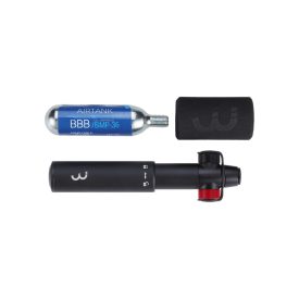   BBB Cycling kerékpáros CO2- és minipumpa BMP-33S CO2Blaster, alu test, max 8 bar, fekete