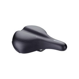   BBB Cycling kerékpáros nyereg BSD-102 ComfortPlus Relaxed, unisex, kiegyenesedett testtartáshoz ajánlott, emlékező szivacsos, 205mm széles, fekete