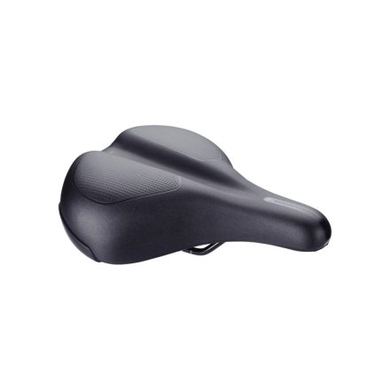 BBB Cycling kerékpáros nyereg BSD-102 ComfortPlus Relaxed, unisex, kiegyenesedett testtartáshoz ajánlott, emlékező szivacsos, 205mm széles, fekete