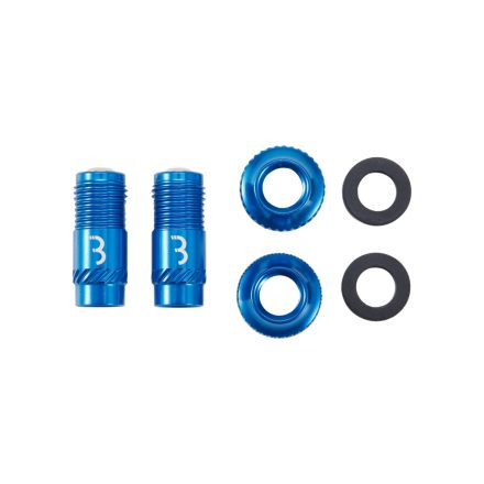 BBB Cycling kerékpáros szelep átalakító BTI-165 CoreCap, alu, auto szelep, prestára, 2db, kék