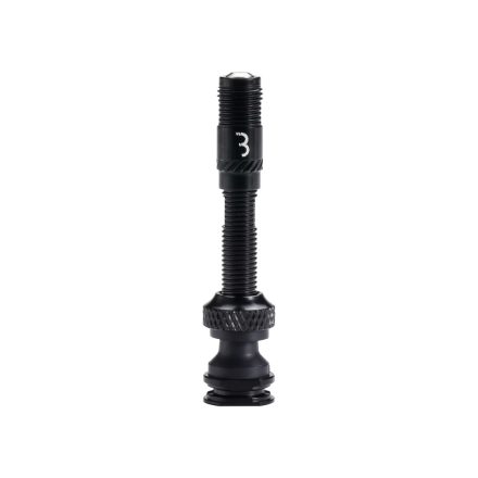 BBB Cycling kerékpáros tubeless szelep BTI-166 Al Valve Corecap, alu, letekerhető szeleppel, auto szelep, presta törzs, 2 db, 40 mm, fekete