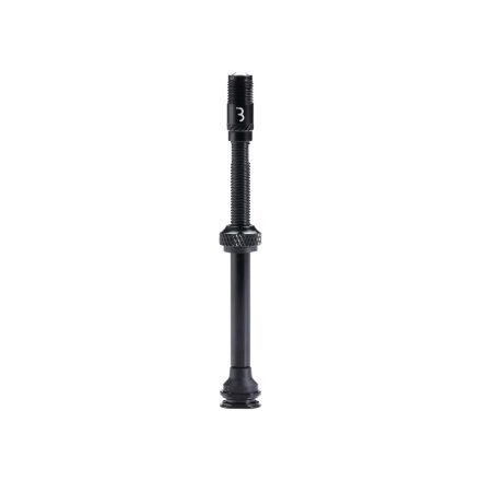 BBB Cycling kerékpáros tubeless szelep BTI-166 Al Valve Corecap, alu, letekerhető szeleppel, auto szelep, presta törzs, 2 db, 80 mm, fekete