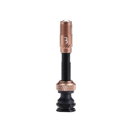 BBB Cycling kerékpáros tubeless szelep BTI-166 Al Valve Corecap, alu, letekerhető szeleppel, auto szelep, presta törzs, 2 db, 40 mm, réz