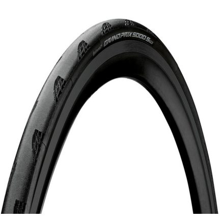 Continental országúti kerékpáros külső gumi 28-622 Grand Prix 5000S TR 700x28C, hookless felni kompatibilis, tubeless ready, fekete/fekete, hajtogathatós Skin