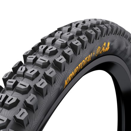 Continental MTB kerékpáros külső gumi 60-622 Kryptotal-R Downhill SuperSoft 29x2,4, hookless felni kompatibilis, tubeless ready, fekete/fekete hajtogathatós, hátra