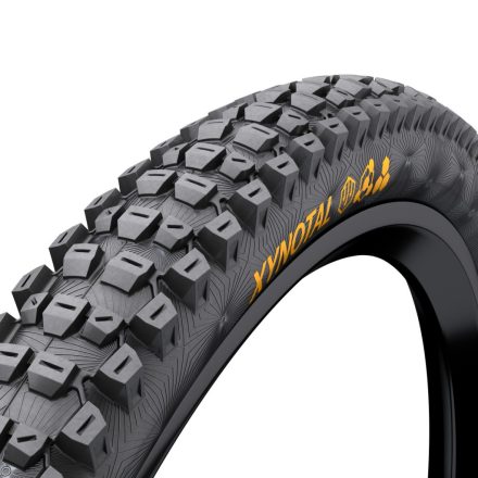 Continental MTB kerékpáros külső gumi 60-584 Xynotal Downhill SuperSoft 27,5x2,4, hookless felni kompatibilis, tubeless ready, fekete/fekete hajtogathatós Skin