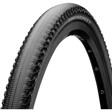 Continental gravel-cyclocross kerékpáros külső gumi 50-622 Terra Hardpack ShieldWall 28x2,0, hookless felni kompatibilis, tubeless ready, fekete/fekete hajtogathatós