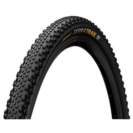 Continental gravel-cyclocross kerékpáros külső gumi 45-622 Terra Trail ShieldWall 28x1.75 hookless felni kompatibilis, tubeless ready, fekete/fekete hajtogathatós Skin SL