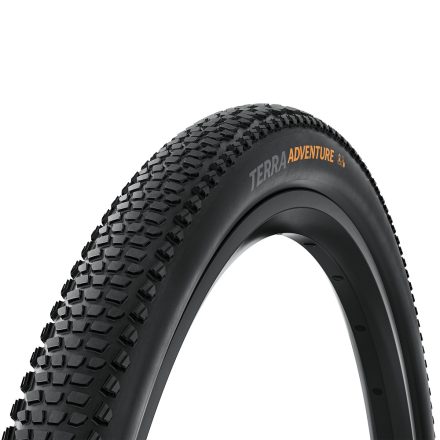 Continental gravel-cyclocross kerékpáros külső gumi 50-622 Terra Adventure Trail Grip 28x2.00, hookless felni kompatibilis, tubeless ready, fekete/fekete hajtogathatós skin