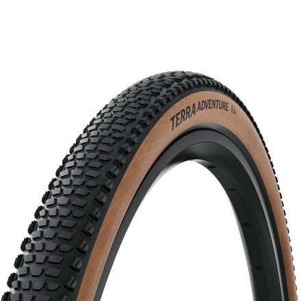Continental gravel-cyclocross kerékpáros külső gumi 50-622 Terra Adventure Trail Grip 28x2.00, hookless felni kompatibilis, tubeless ready, fekete/transparent hajtogathatós skin