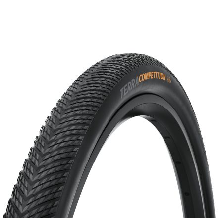 Continental gravel-cyclocross kerékpáros külső gumi 40-622 Terra Competition Trail Grip 28x1.55, hookless felni kompatibilis, tubeless ready, fekete/transparent hajtogathatós skin