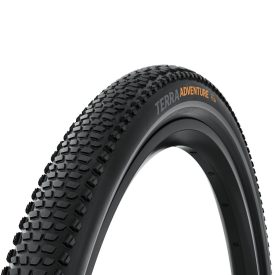   Continental gravel-cyclocross kerékpáros külső gumi 50-622 Terra Adventure Trail Grip 28x2,00, hookless felni kompatibilis, tubeless ready, fekete/fekete hajtogathatós, graphit reflektoros skin