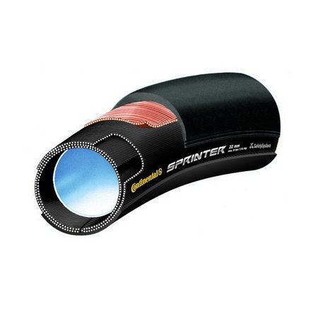 Continental tömlős kerékpáros külső gumi 28x25mm Sprinter fekete/fekete