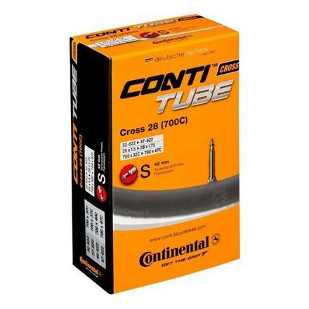 Continental kerékpáros belső gumi 32/47-622 Cross 28 S42 dobozos (Egységkarton: 25 db)