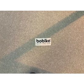 Bobike matrica - Bobike logo 10 cm szürke