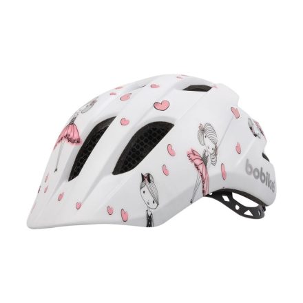 Bobike kerékpáros gyerek sisak PLUS, In-Mold, balerinás fehér/mintás, XS (48-53 cm)