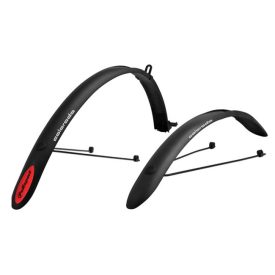   Polisport első-hátsó sárvédő szett COLORADO city 28", csavaros, pálcás, fekete