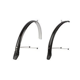   Polisport első-hátsó sárvédő szett TOWNY 26", 51 mm széles, alu, csavaros, pálcás, fekete