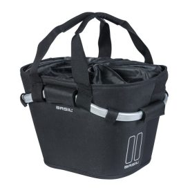   Basil első kosár Classic Carry All Front Basket, KF kompatibilis, kormányadapter nélkül (TBA 70177), fekete