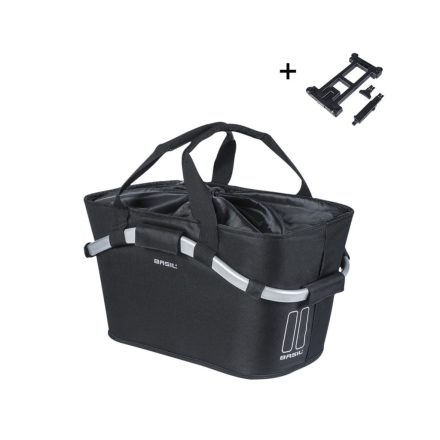 Basil hátsó kosár 2day Carry All Rear Basket, MIK 2.0 adapterrel (TBA 70173), fekete