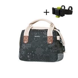   Basil kormánytáska Boheme City Bag, KF kompatibilis, kormányadapterrel (TBA 70177), charcoal fekete
