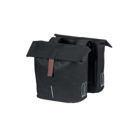   Basil dupla táska City Double Bag, Universal Bridge System, fekete