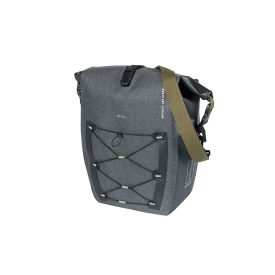   Basil egyoldalas táska Navigator Storm L, Hook ON, 25-31 l, fekete