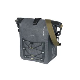   Basil egyoldalas táska Navigator Storm M, Hook ON,12-15 l, fekete