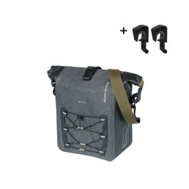   Basil egyoldalas táska Navigator Storm M, MIK Hooks, 12-15 l, fekete