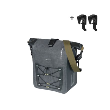 Basil egyoldalas táska Navigator Storm M, MIK Hooks, 12-15 l, fekete