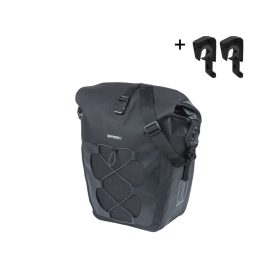   Basil egyoldalas táska Navigator Waterproof L, MIK Hooks, 25-31 l, fekete